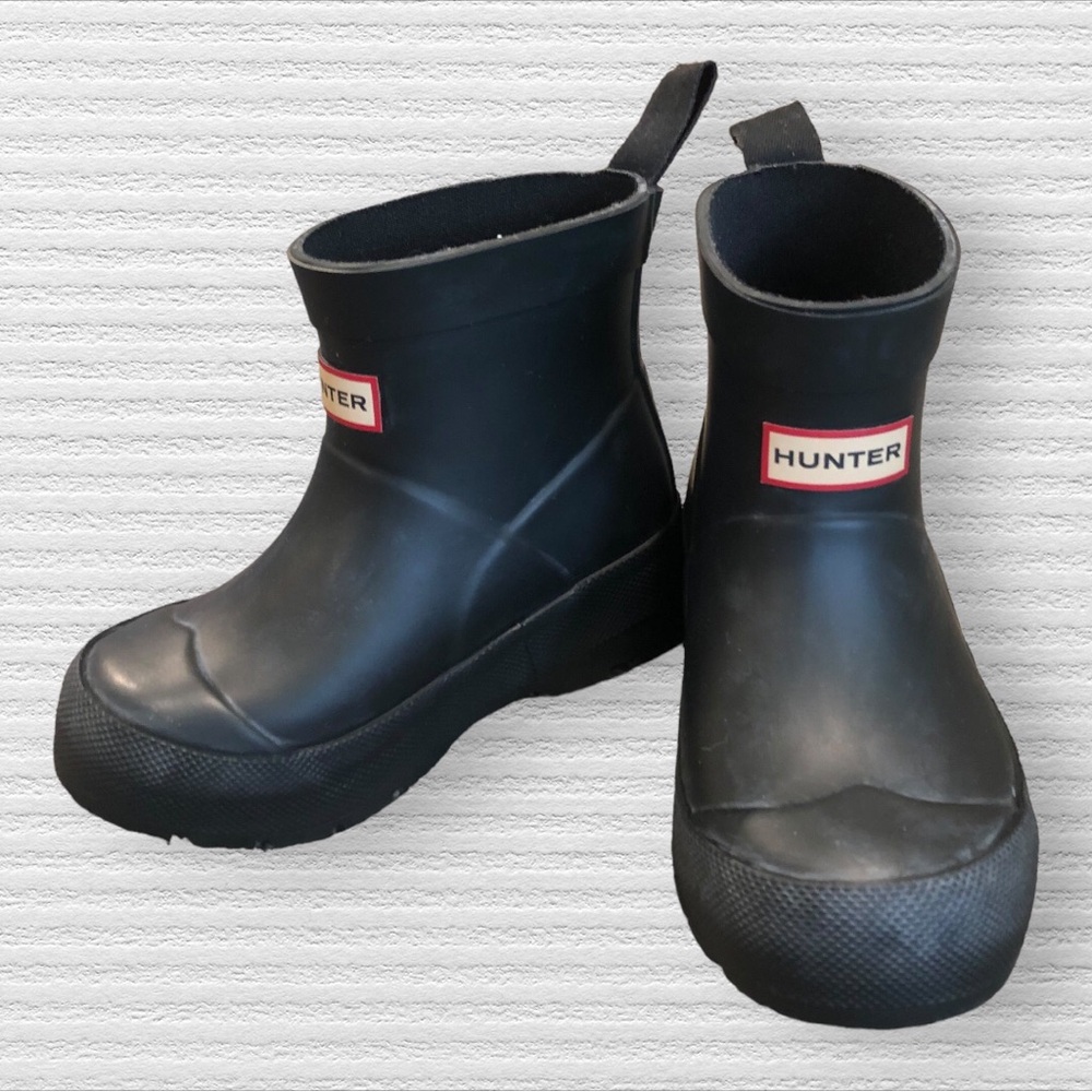 Hunter Black Kids Boots
